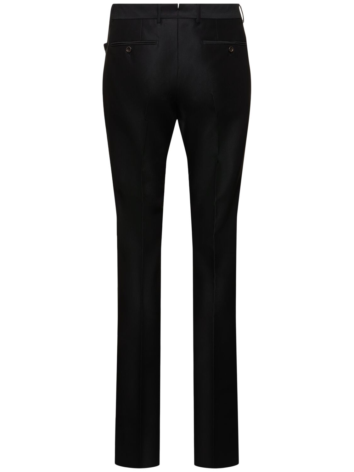 Shop Tom Ford Atticus Wool Blend Faille Pants In Black