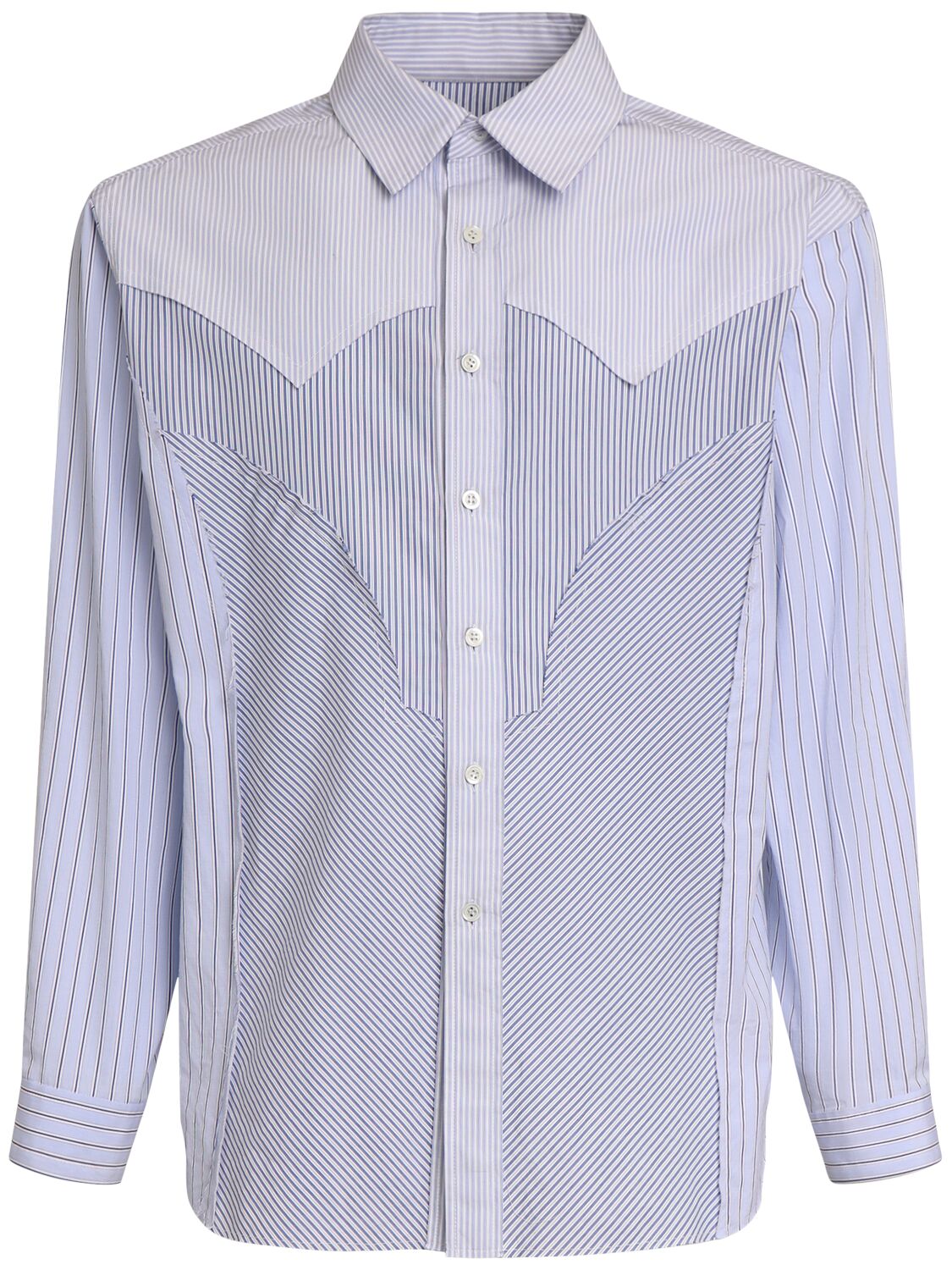 Maison Margiela Long-sleeved Shirt In Blue