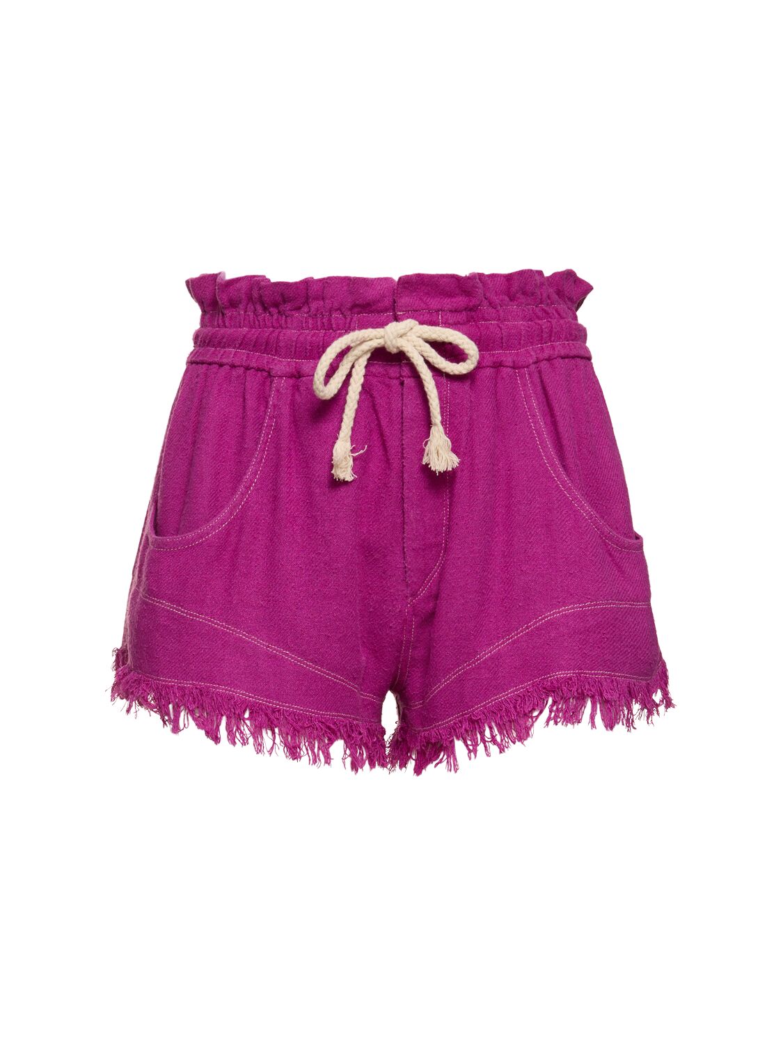 Marant Etoile Talapiz Drawstring Silk Shorts In Purple