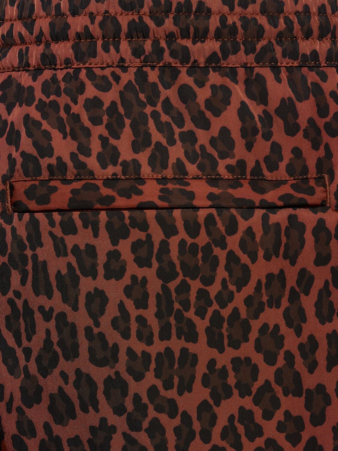 Shop Cdlp Leopard Print Nylon Swim Shorts In 棕色