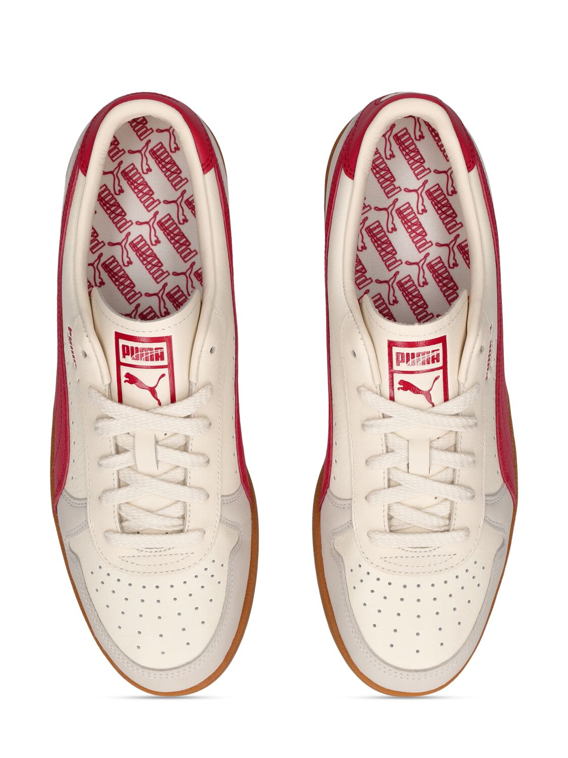Shop Puma Indoor Og Sneakers In Ivory,club Red
