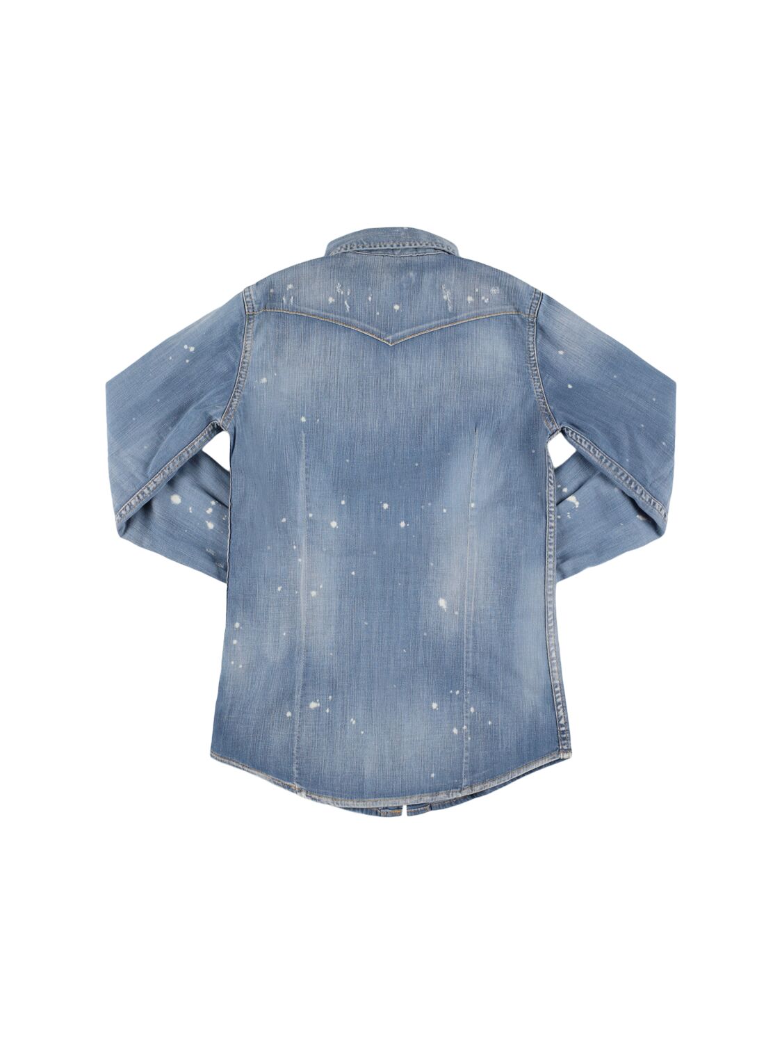 Shop Dsquared2 Light Cotton Denim Shirt In 라이트 블루