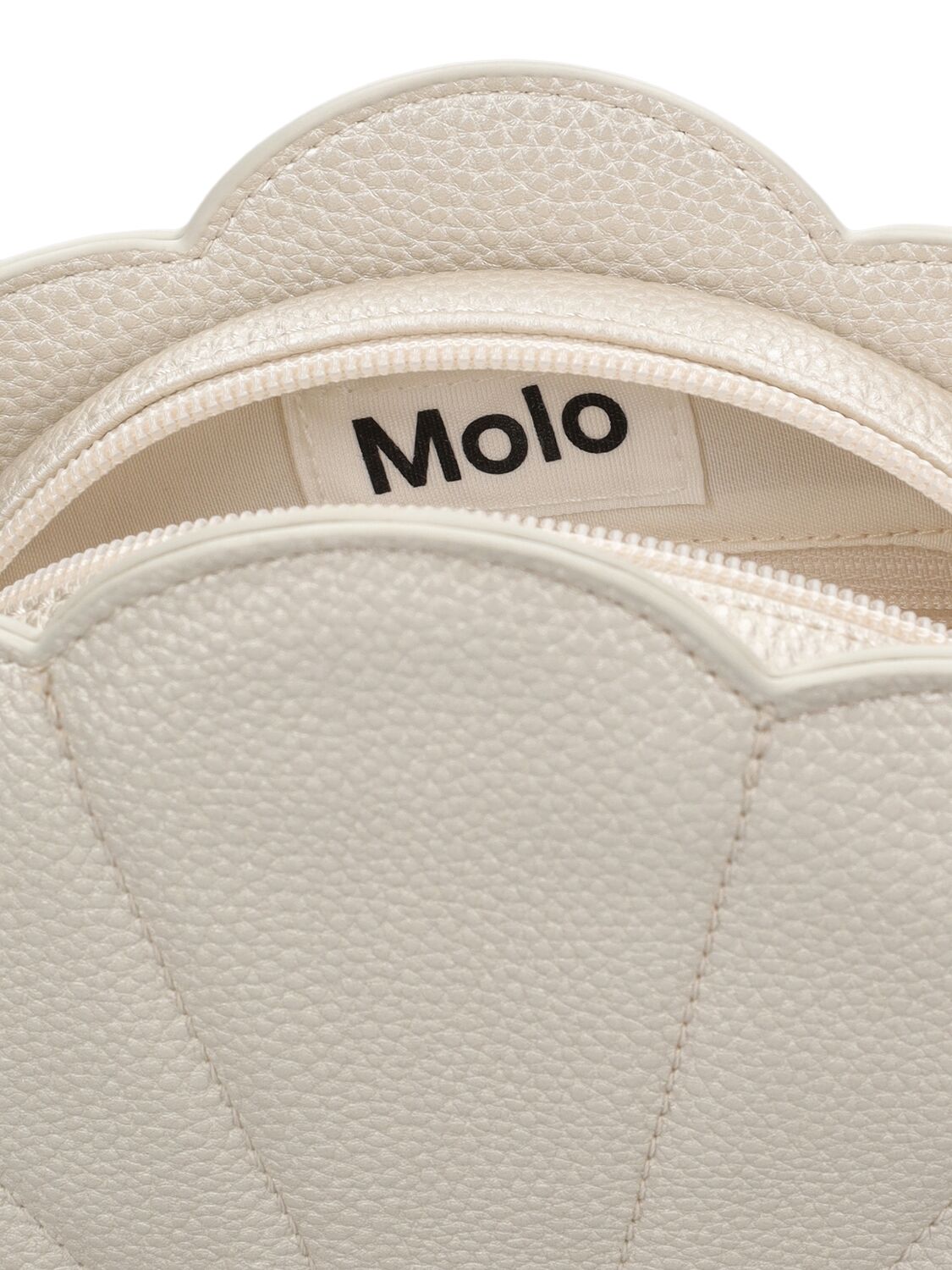 Shop Molo Mother Of Pearl Faux Leather Bag In 오프 화이트