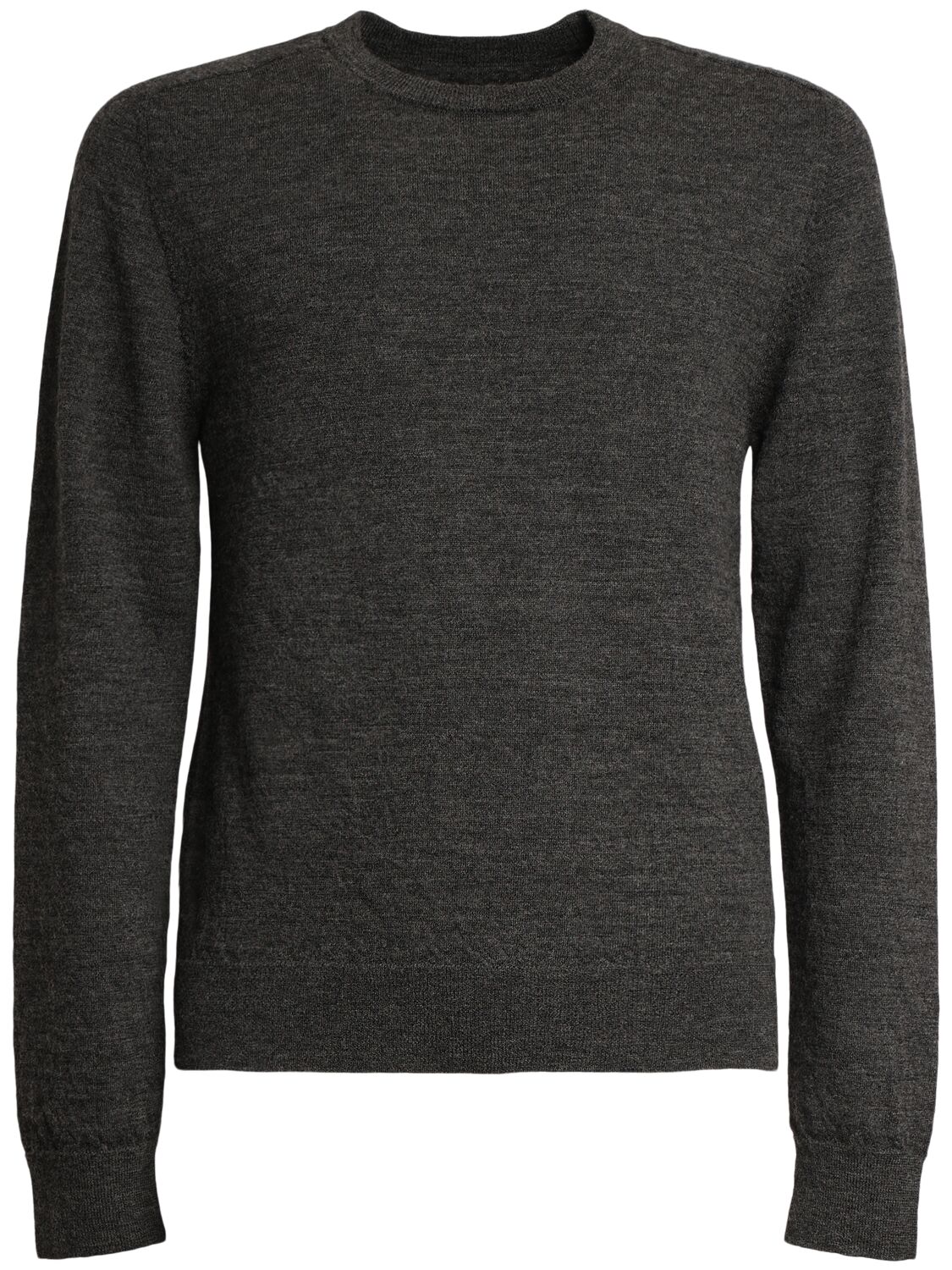 Maison Margiela Wool Crewneck Sweater In Charcoal