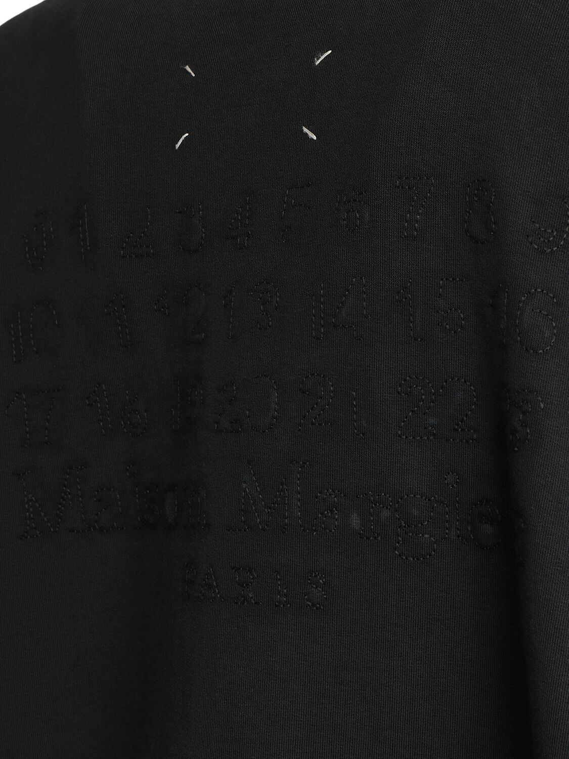 Shop Maison Margiela Cotton Jersey Zipped Sweatshirt In Washed Black