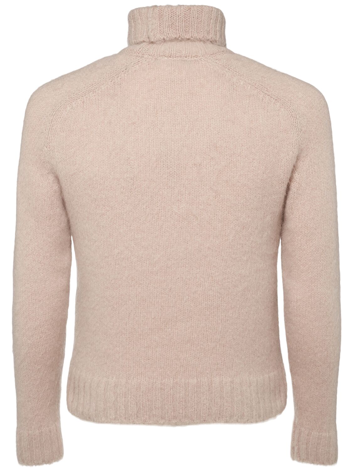 Shop Tom Ford Brushed Wool Blend Roll Neck Sweater In 浅粉色