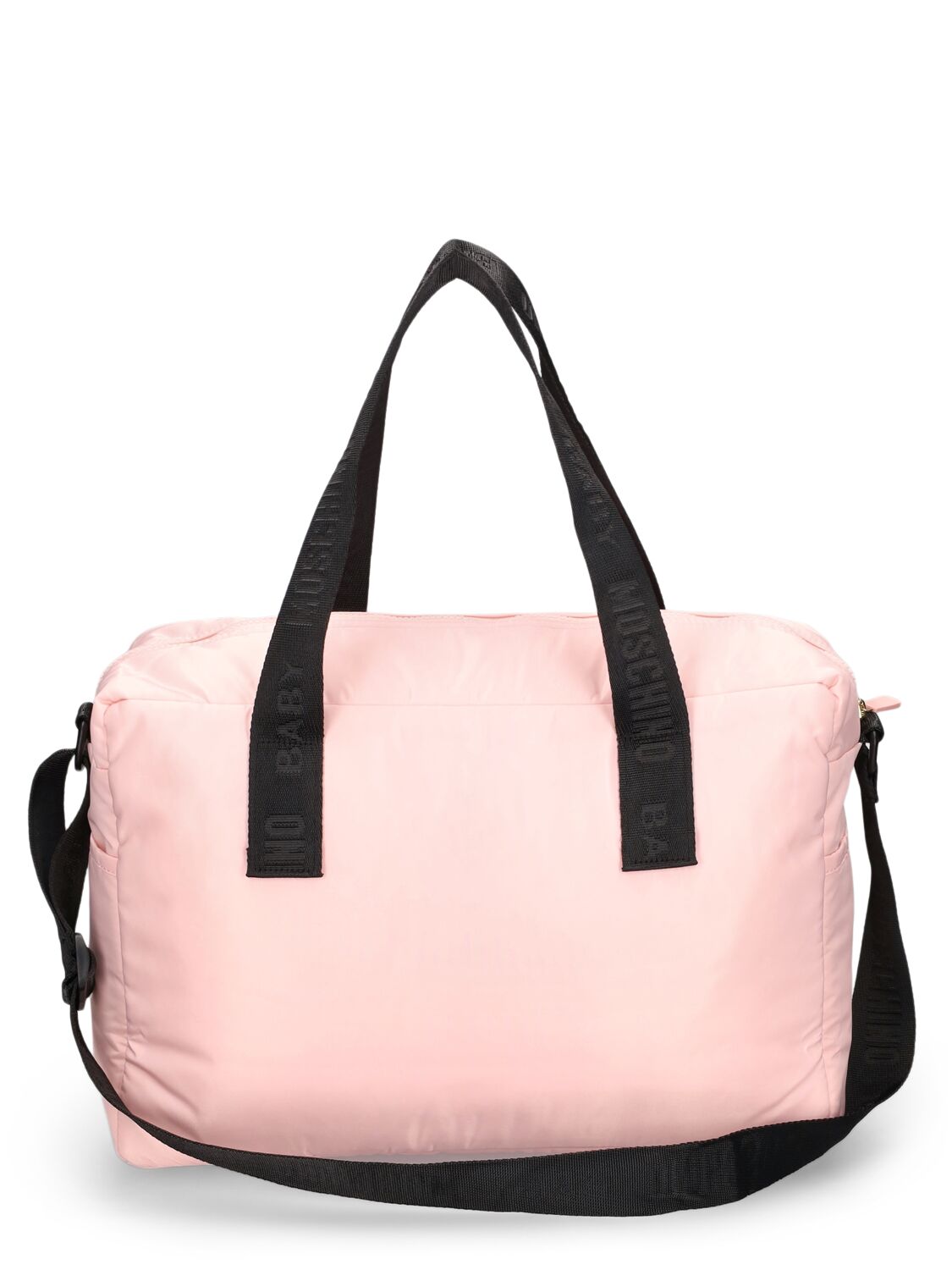 Shop Moschino Cotton Jersey Changing Bag & Mat In Pink