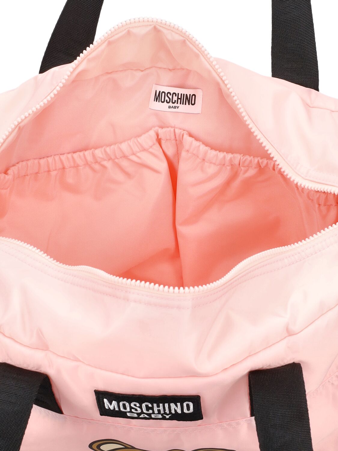 Shop Moschino Cotton Jersey Changing Bag & Mat In Pink