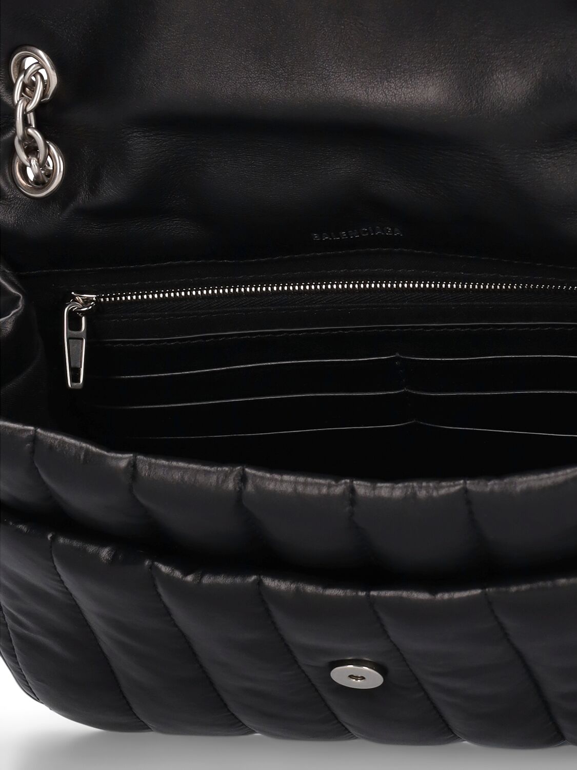 Shop Balenciaga Mini Monaco Leather Shoulder Bag In Black