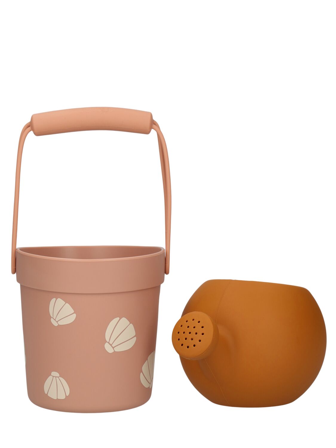 Liewood Kids' Shell Print Silicone Beach Set In Brown