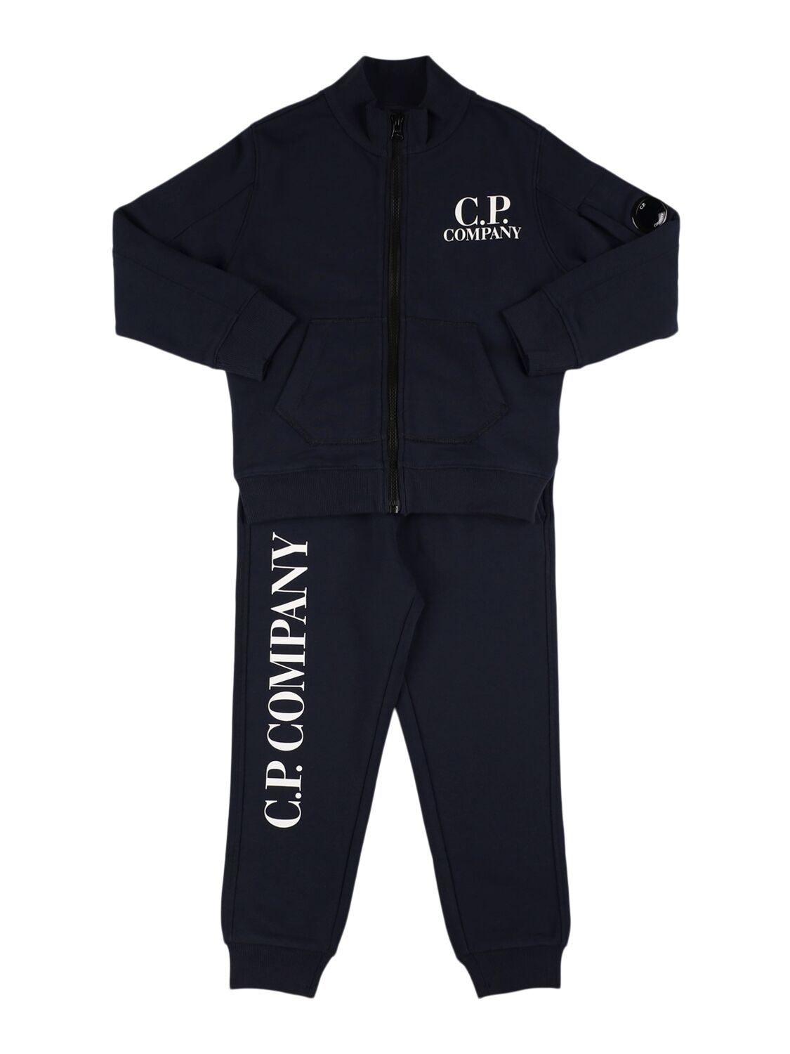 C.p. Company Kids' Cotton Sweatshirt & Sweatpants In 네이비