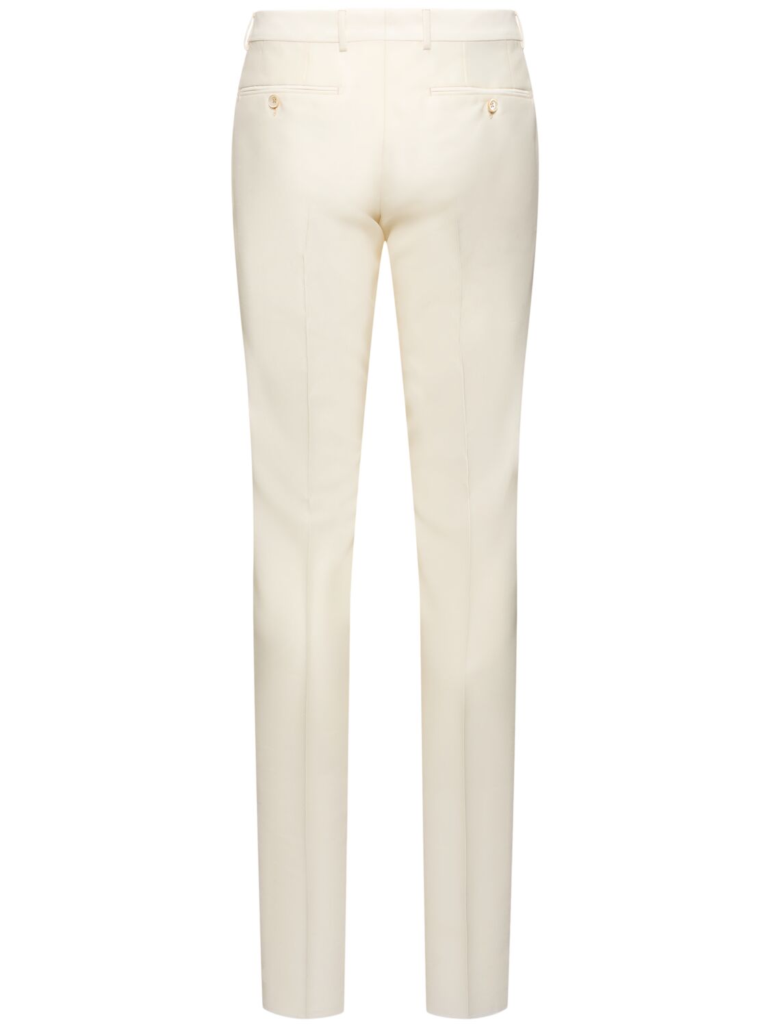 Shop Tom Ford Atticus Wool Blend Faille Pants In Ivory