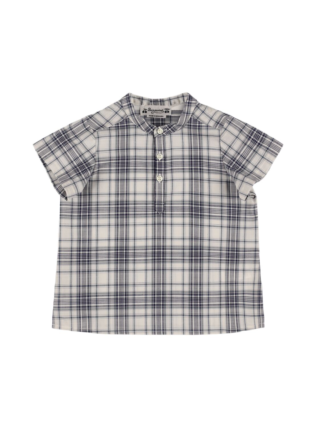 Bonpoint Kids' Cotton Poplin Shirt In Gray