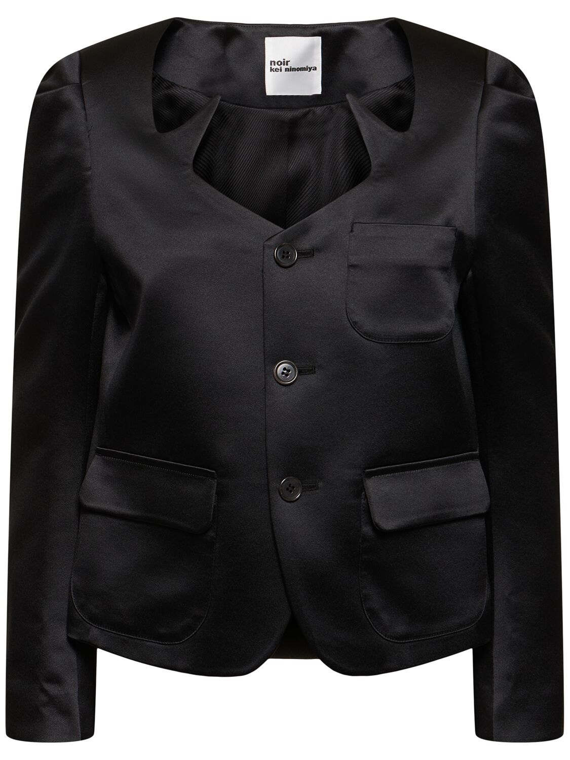 Noir Kei Ninomiya Tech Satin Jacket In Black