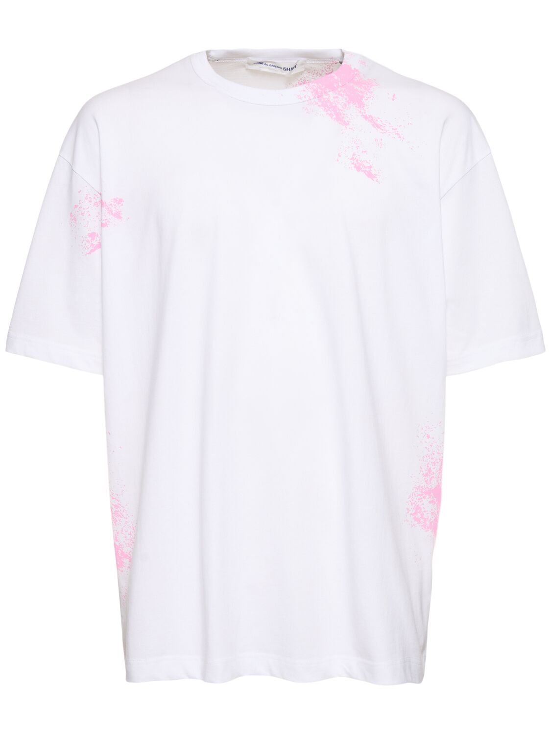 Comme Des Garçons Shirt Printed Cotton T-shirt In White