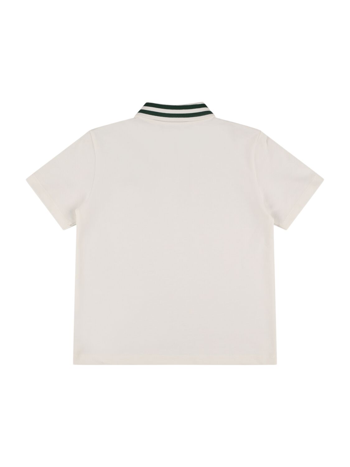 Shop Etro Cotton Jersey Piquet Polo Shirt In Ivory,green