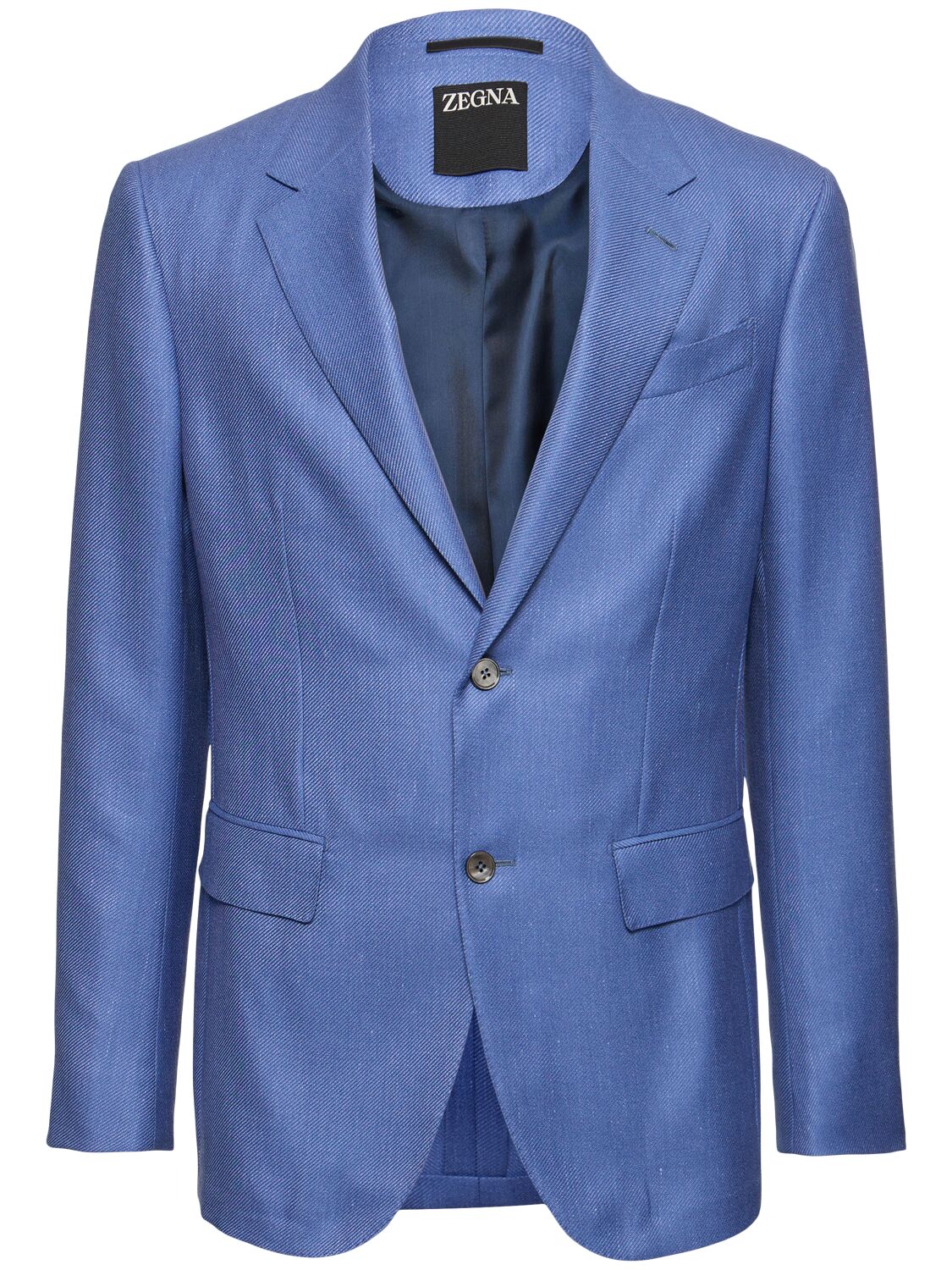Zegna Cashmere & Silk Blazer In Light Blue