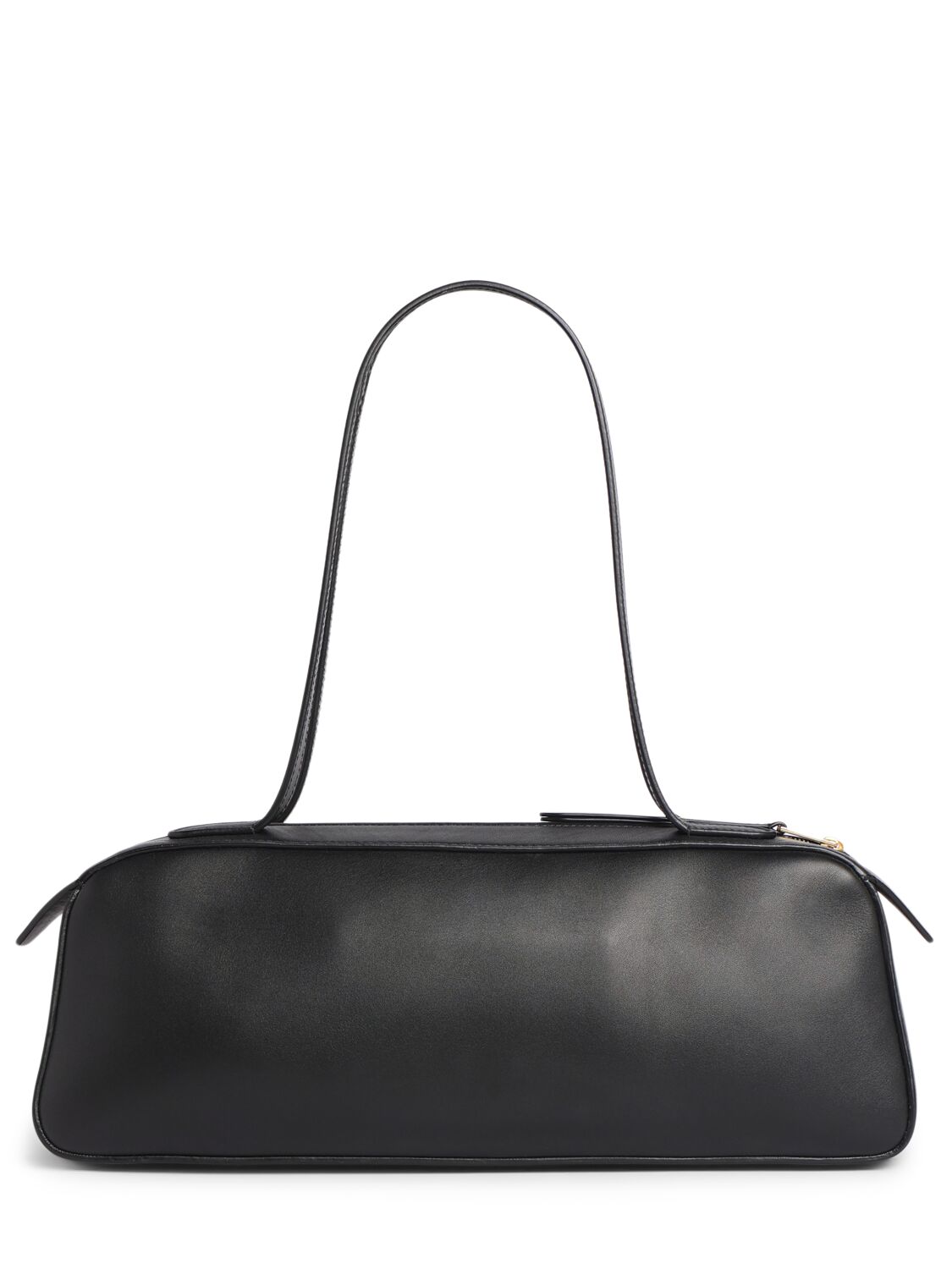 Shop Khaite Simona Smooth Leather Shoulder Bag In Black