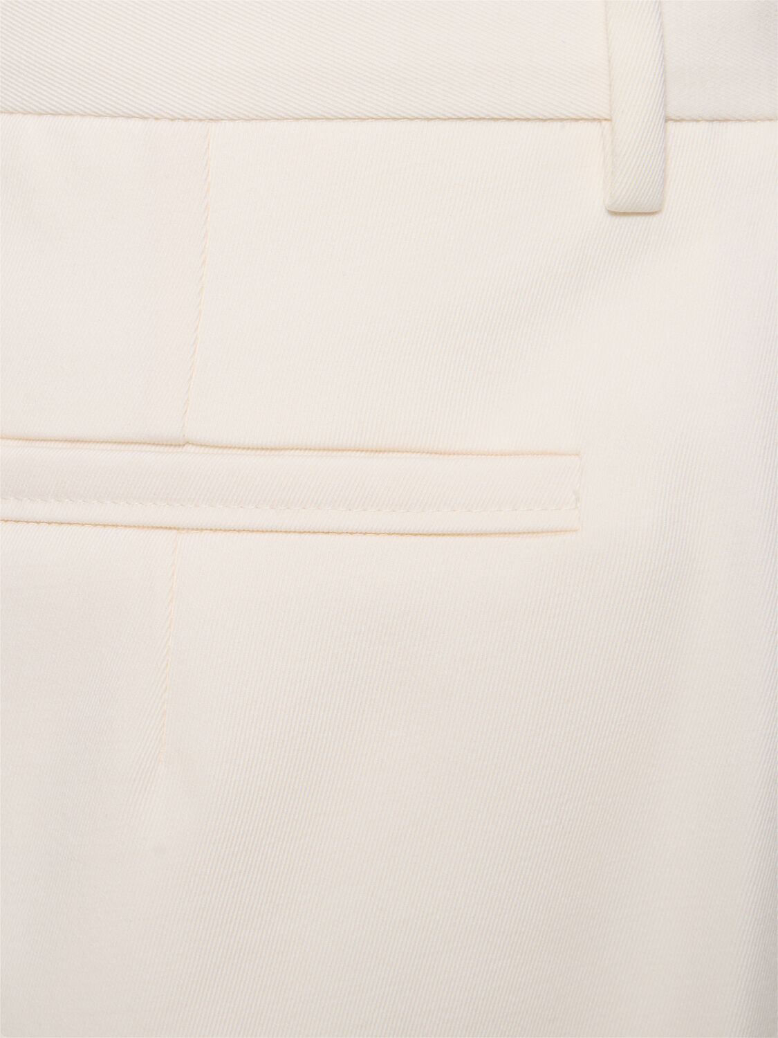 Shop Zegna Cotton & Wool Pleated Pants In White