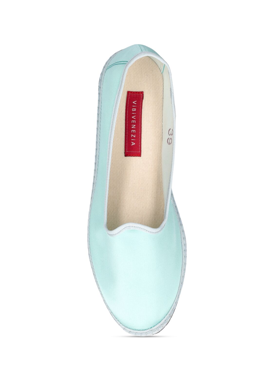 Shop Vibi Venezia 10mm Acqua Marina Satin Slippers In Light Blue