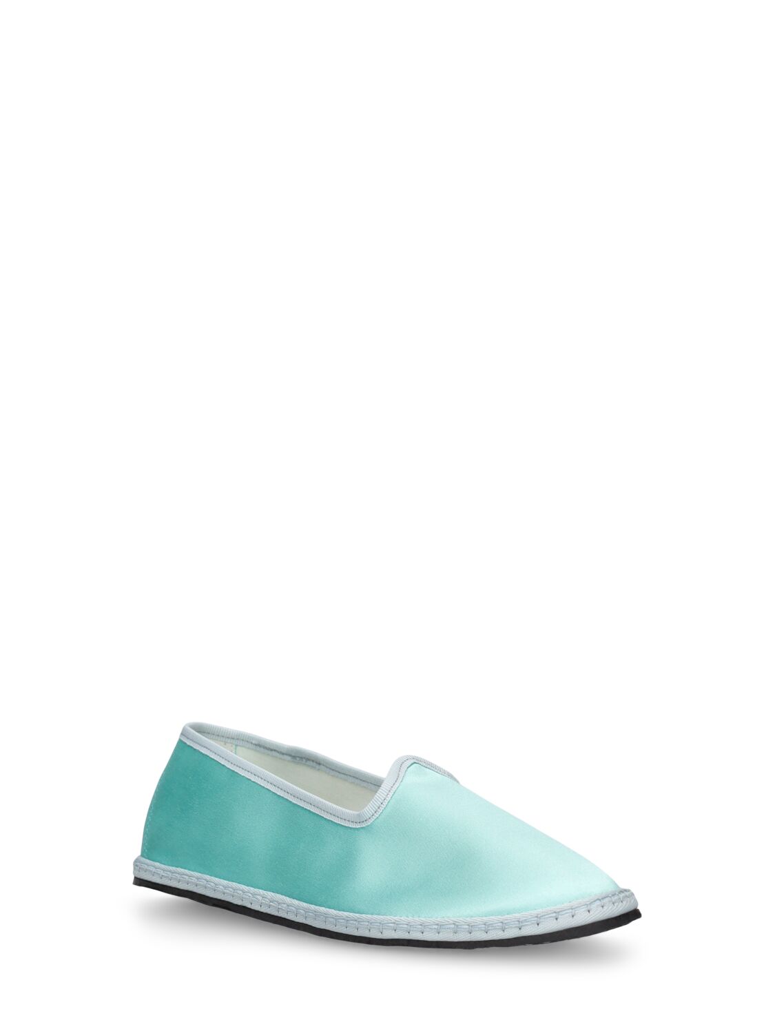 Shop Vibi Venezia 10mm Acqua Marina Satin Slippers In Light Blue