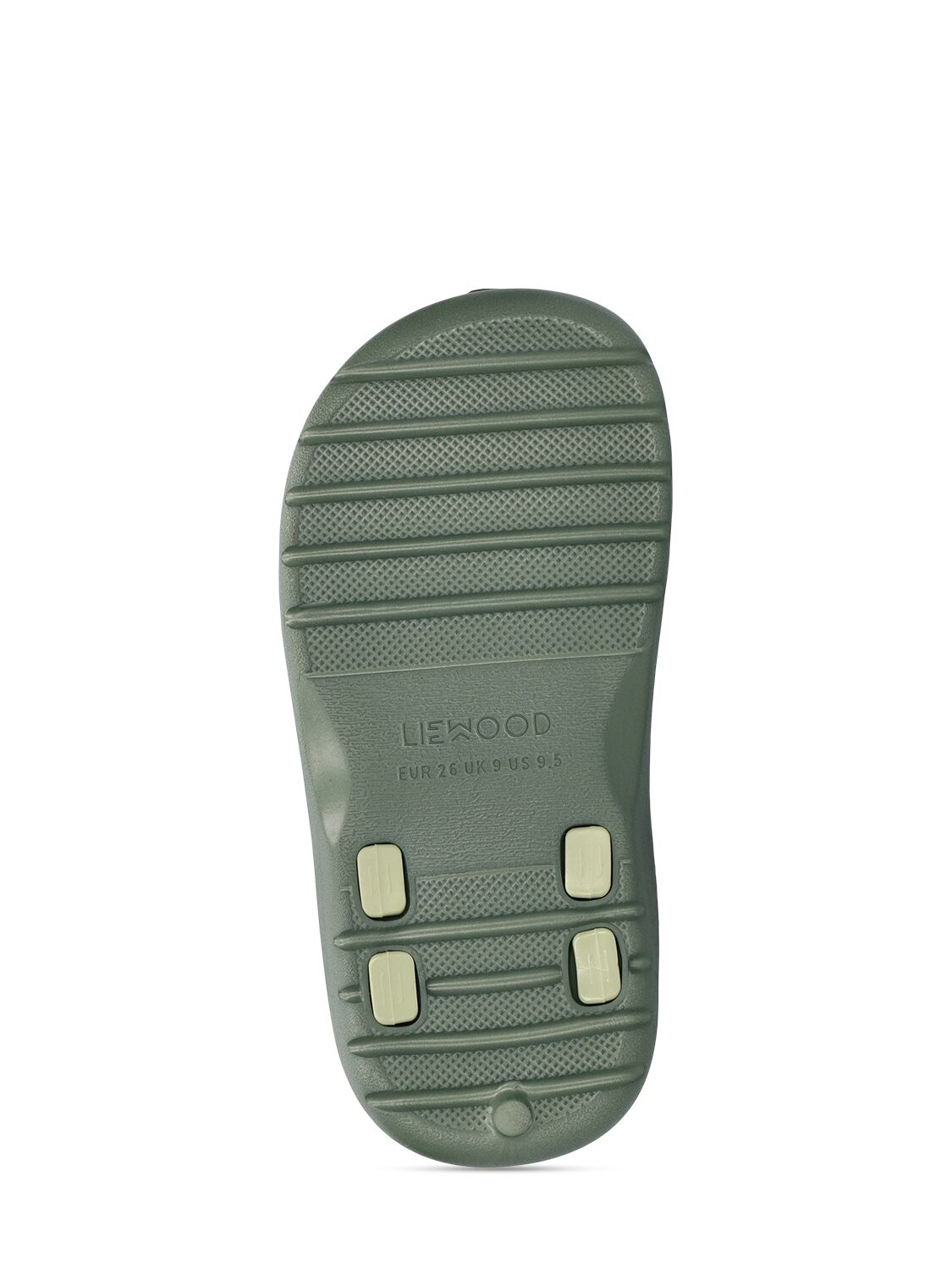 Shop Liewood Rubber Jelly Sandals In Military Green