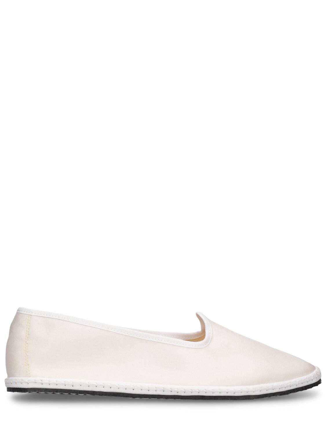 Image of 10mm Snow White Satin Loafers
