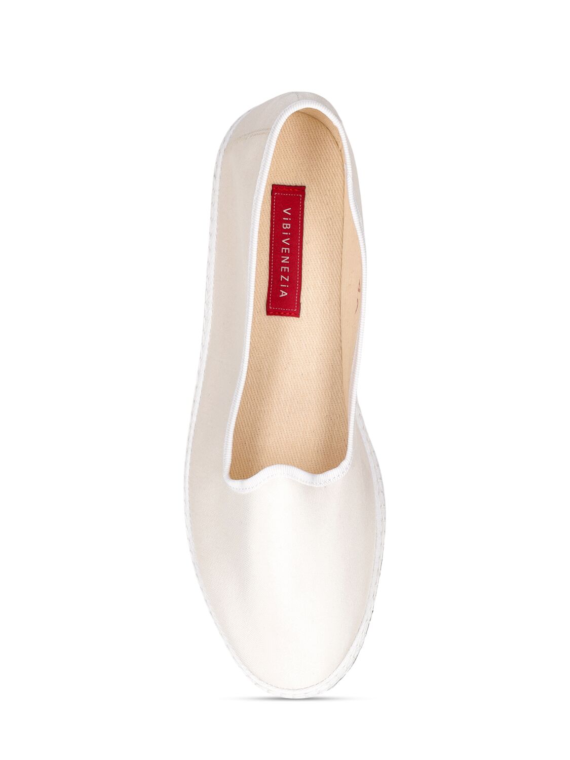 Shop Vibi Venezia 10mm Snow White Satin Slippers In Ivory