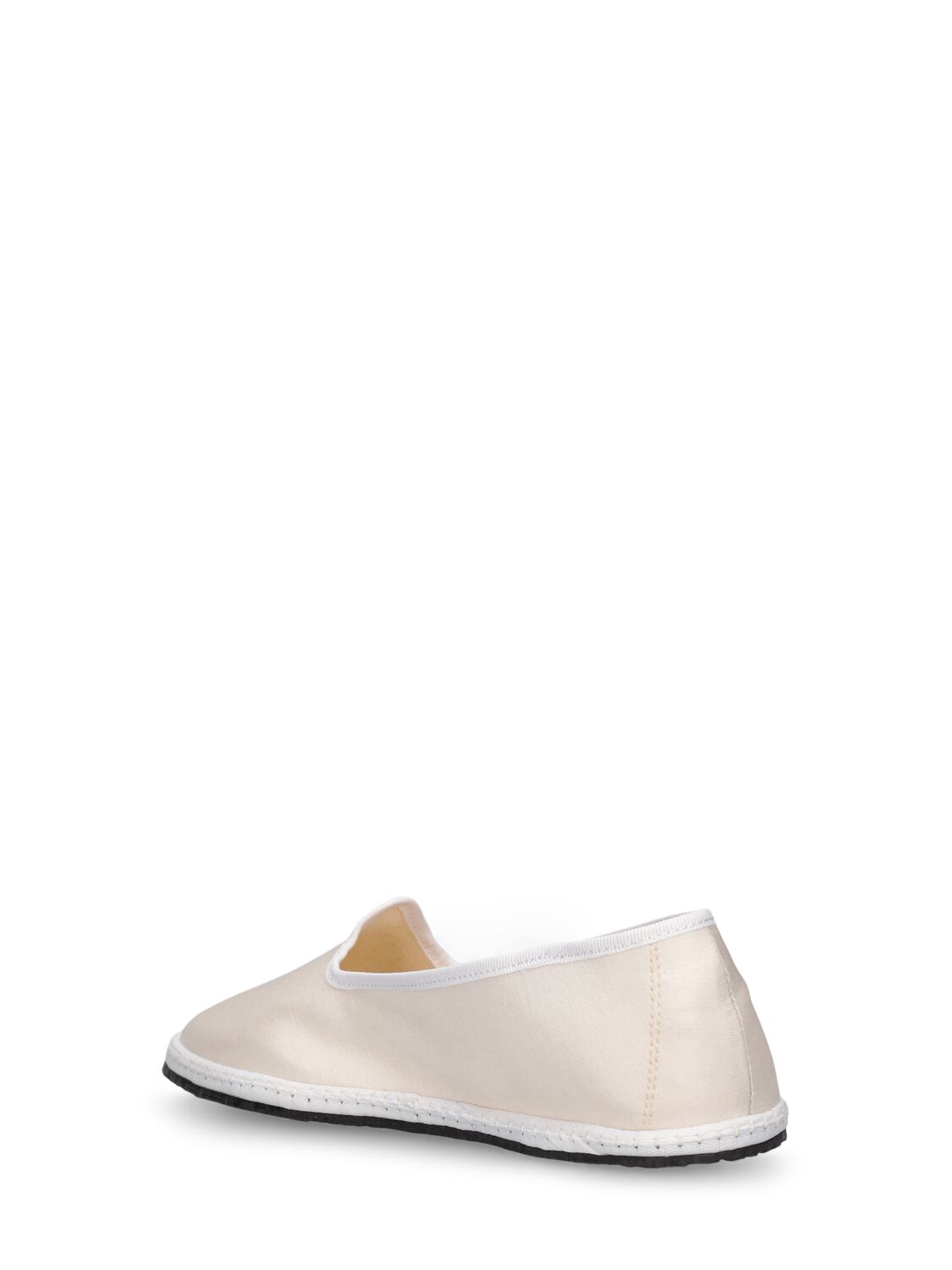 Shop Vibi Venezia 10mm Snow White Satin Slippers In Ivory