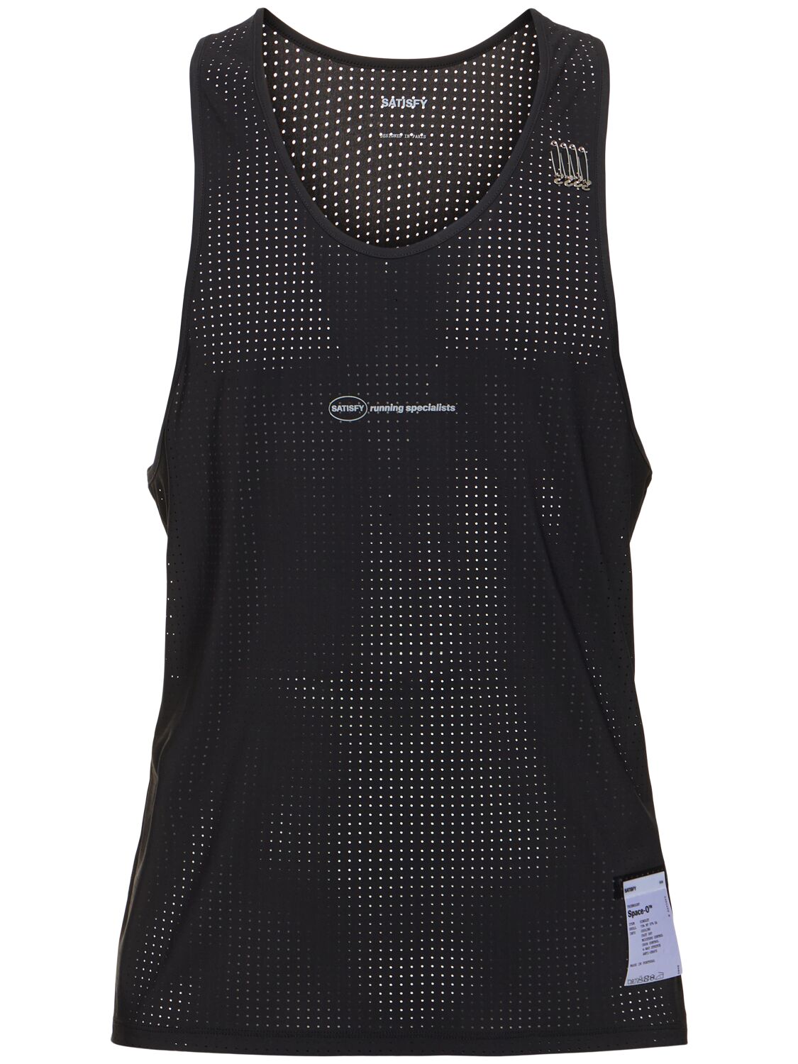 Shop Satisfy Space-o Stretch Tech Tank Top In Black