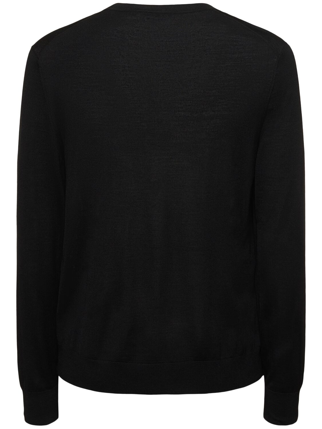 Shop Theory Wool Blend Knit Crewneck Sweater In Black