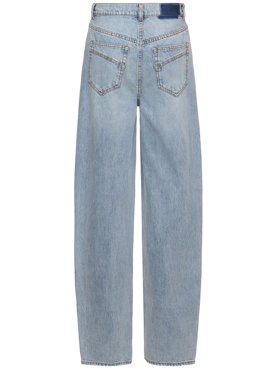 Shop Zimmermann Natura Oversize Cotton Barrel Jeans In Blue