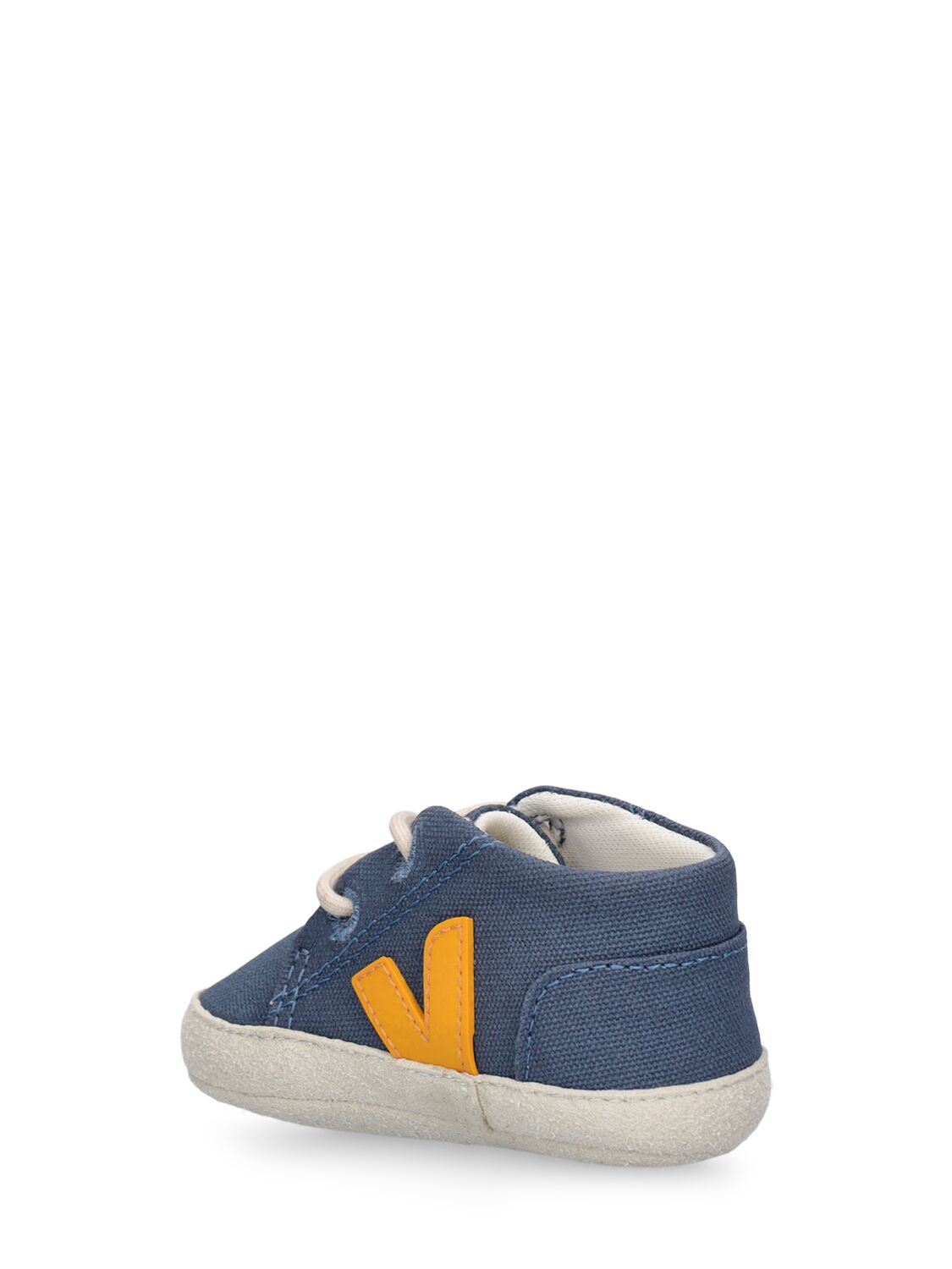 Shop Veja Organic Cotton Canvas Pre-walker Shoes In Navy