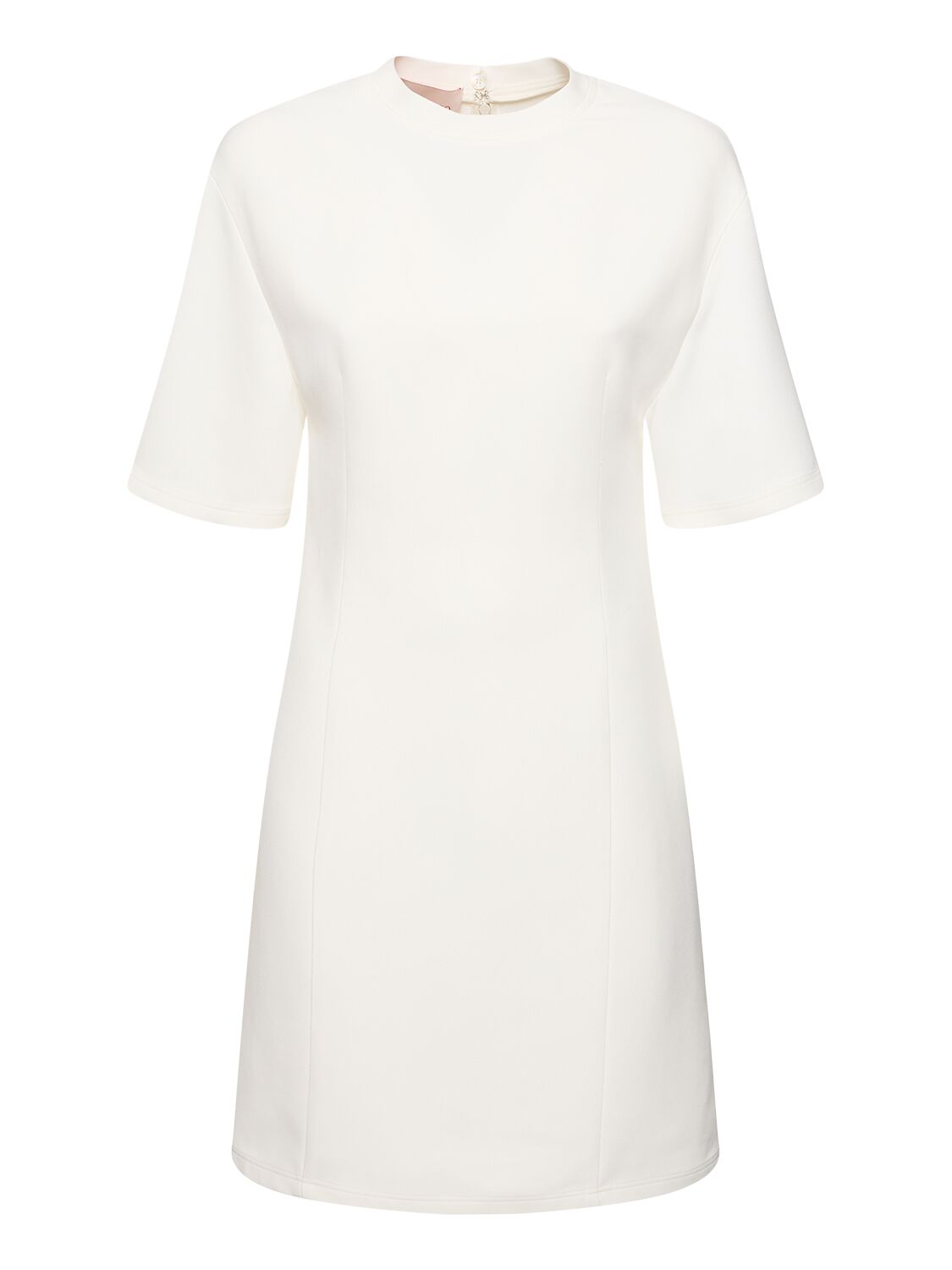 Image of Short Sleeve Crepe Mini Dress