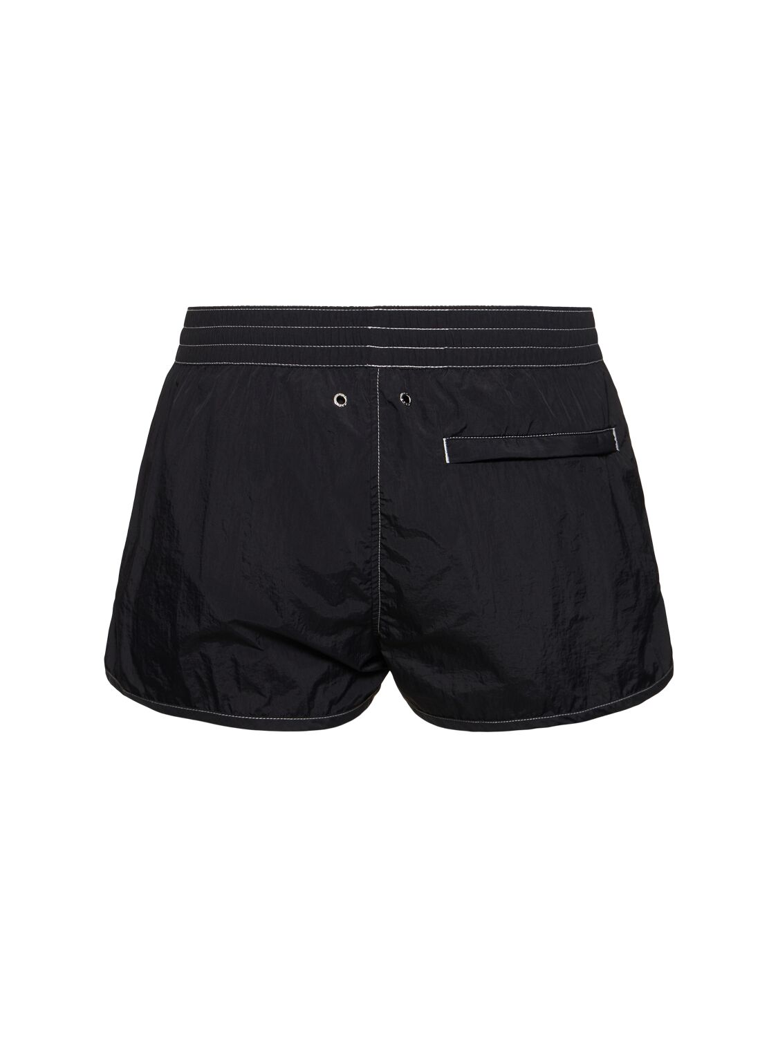 Shop Cdlp Contrast Stitching Nylon Swim Shorts In 黑色