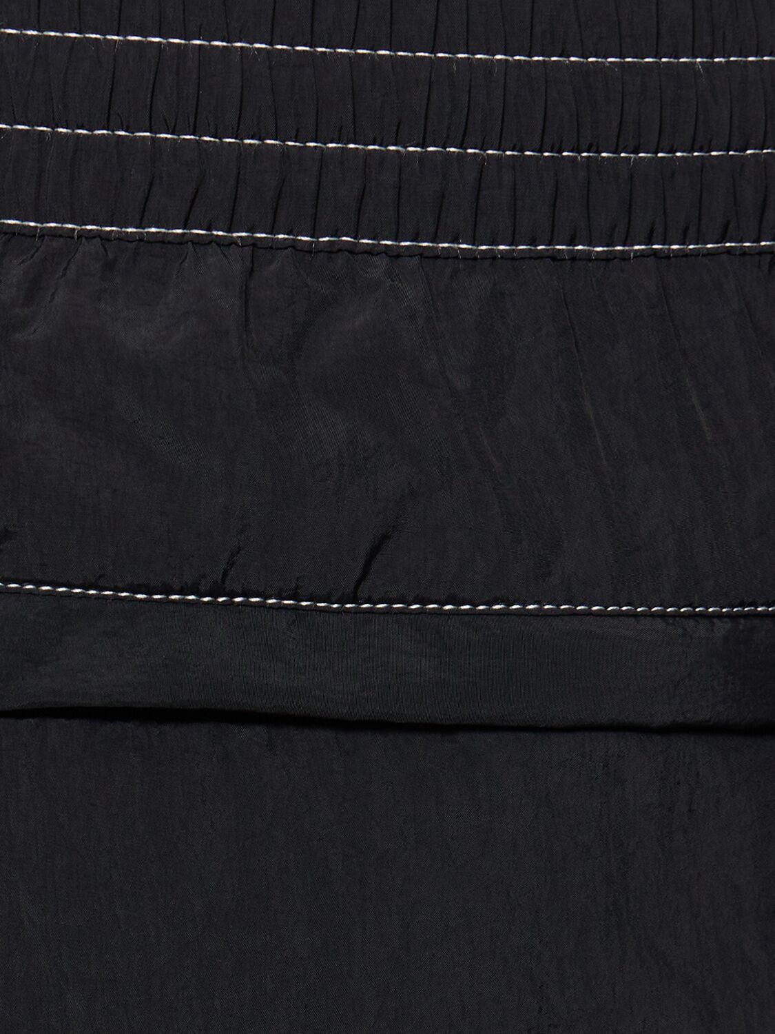 Shop Cdlp Contrast Stitching Nylon Swim Shorts In 黑色