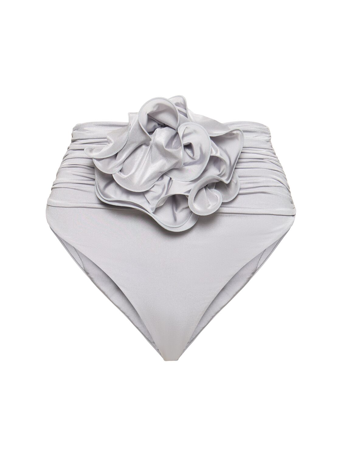 Image of Lycra 3d Flower High Rise Bikini Bottom