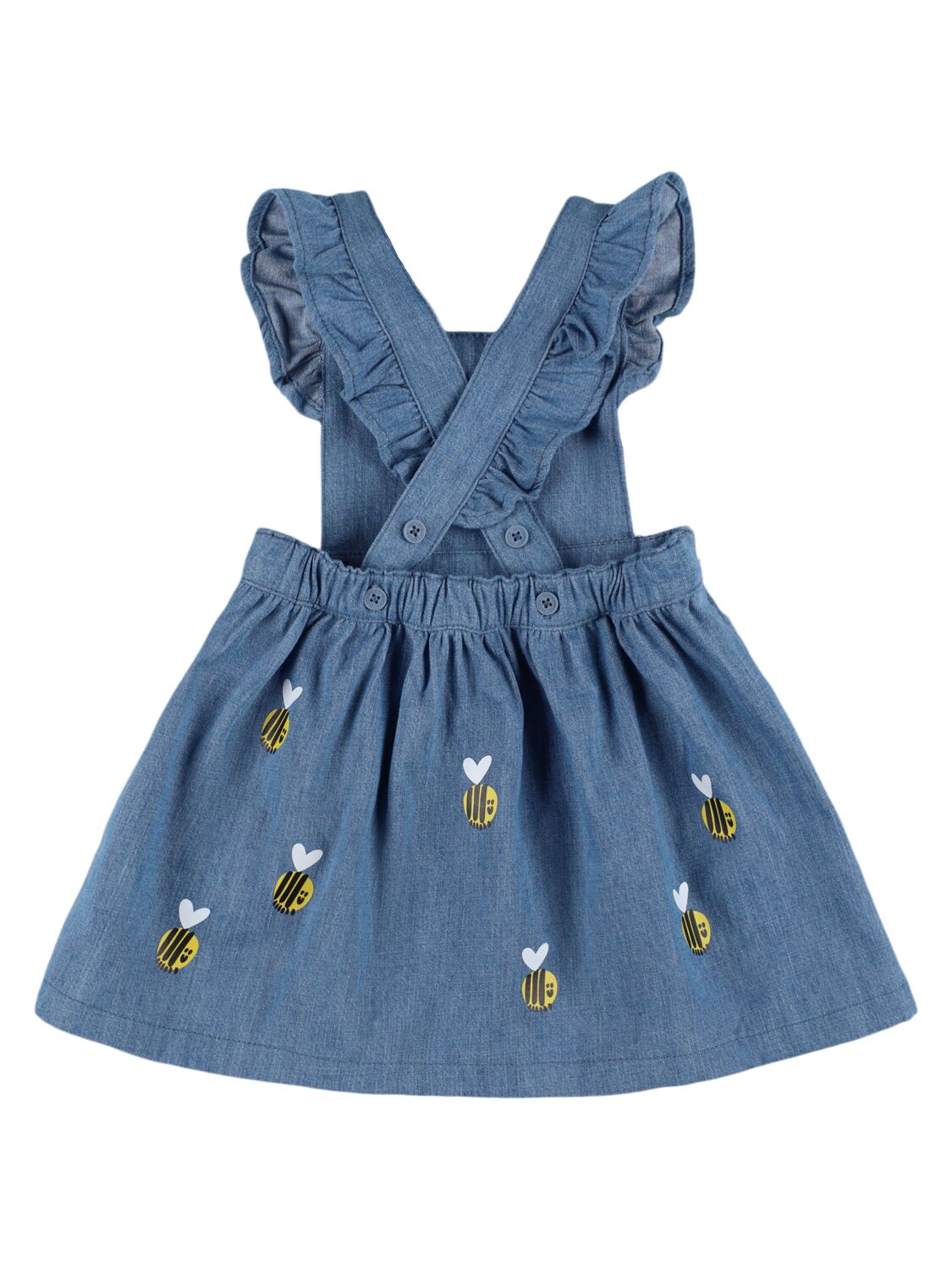 Shop Stella Mccartney Organic Cotton Denim Dress In Blue
