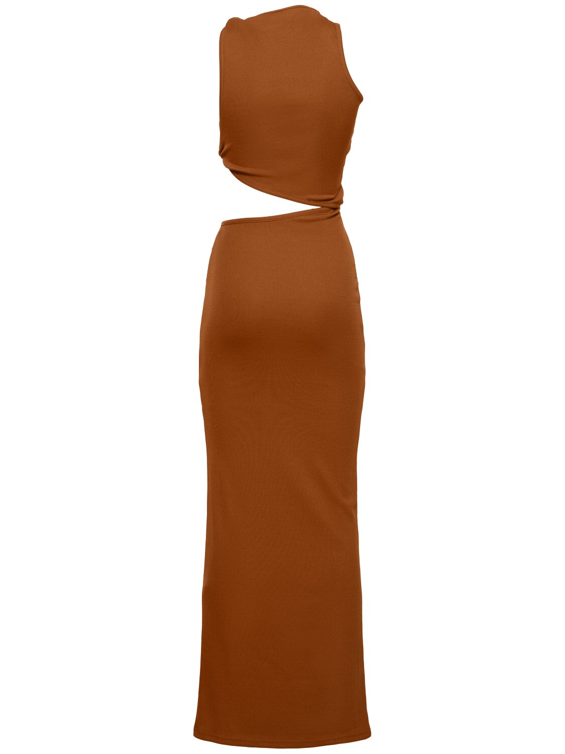 Shop Christopher Esber Stone Sleeveless Tank Dress In Brown
