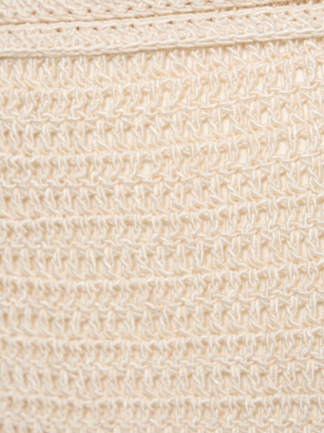 Shop Magda Butrym Crocheted Cotton Blend Skirt In Beige