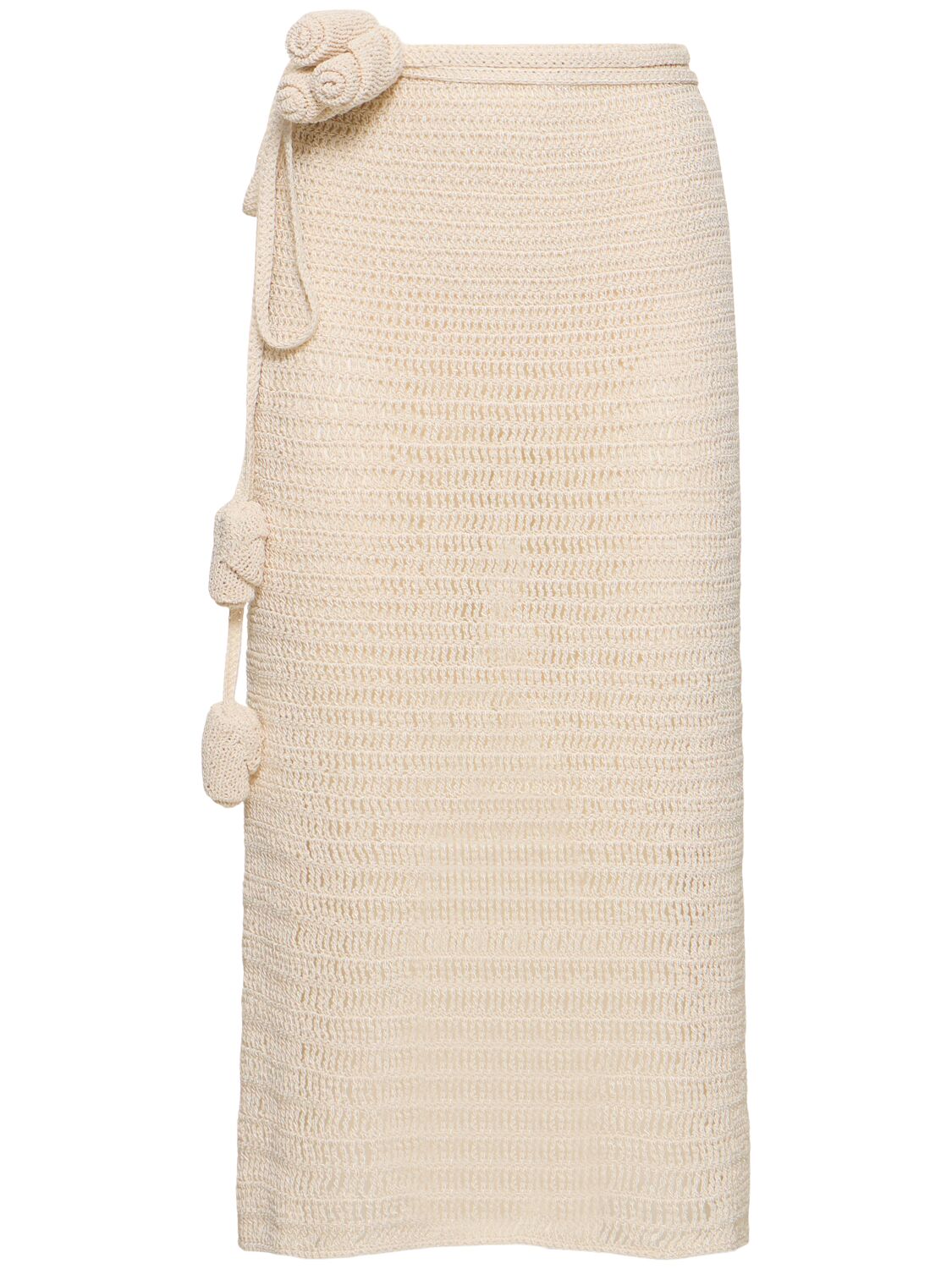 Crocheted Cotton Blend Skirt