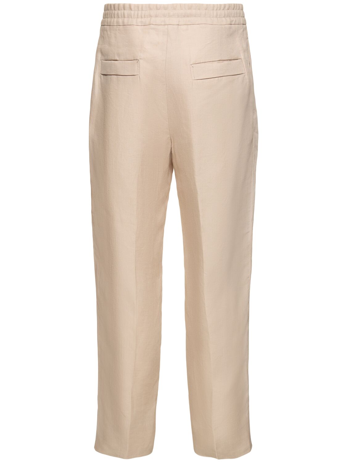 Shop Zegna Oasi Linen Pants In Light Beige