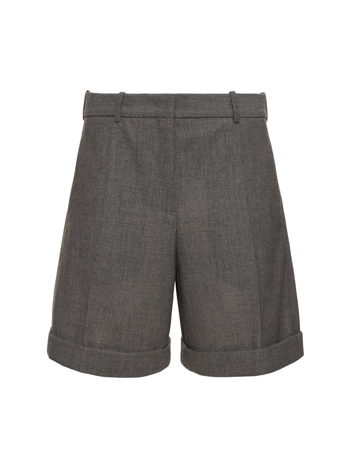 Jil Sander Wool Canvas Shorts In Grey