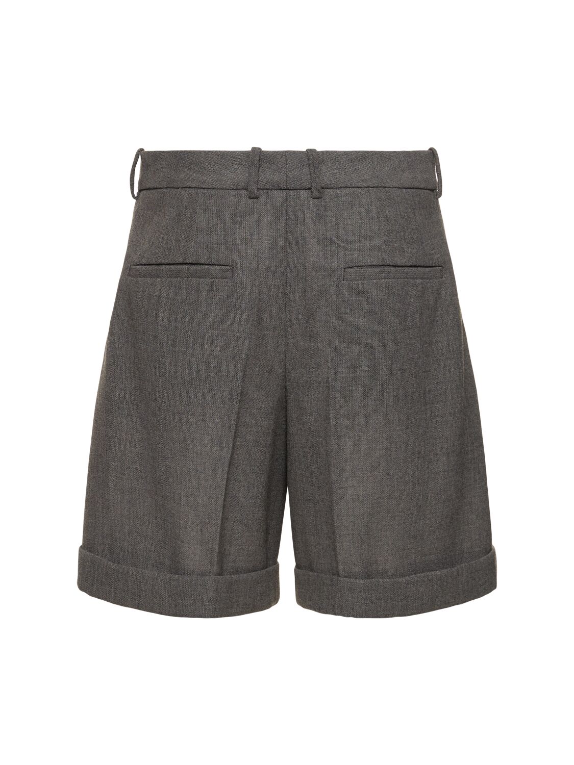 Shop Jil Sander Wool Canvas Shorts In Grey