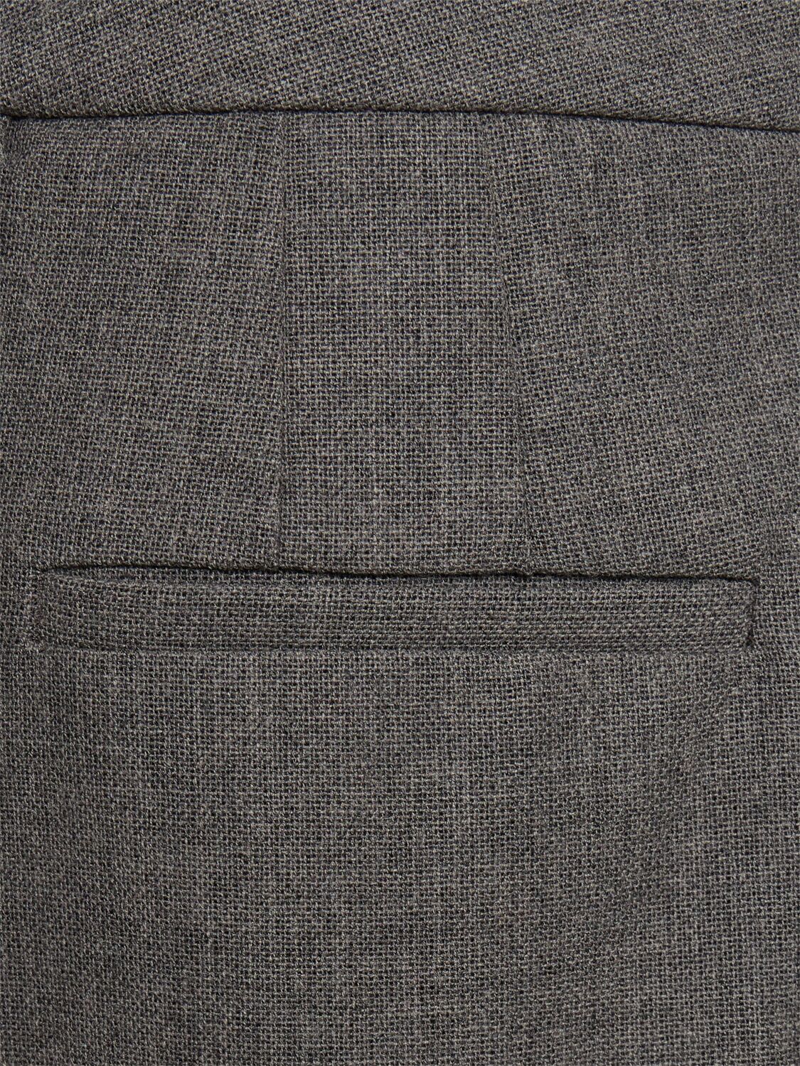 Shop Jil Sander Wool Canvas Shorts In Grey