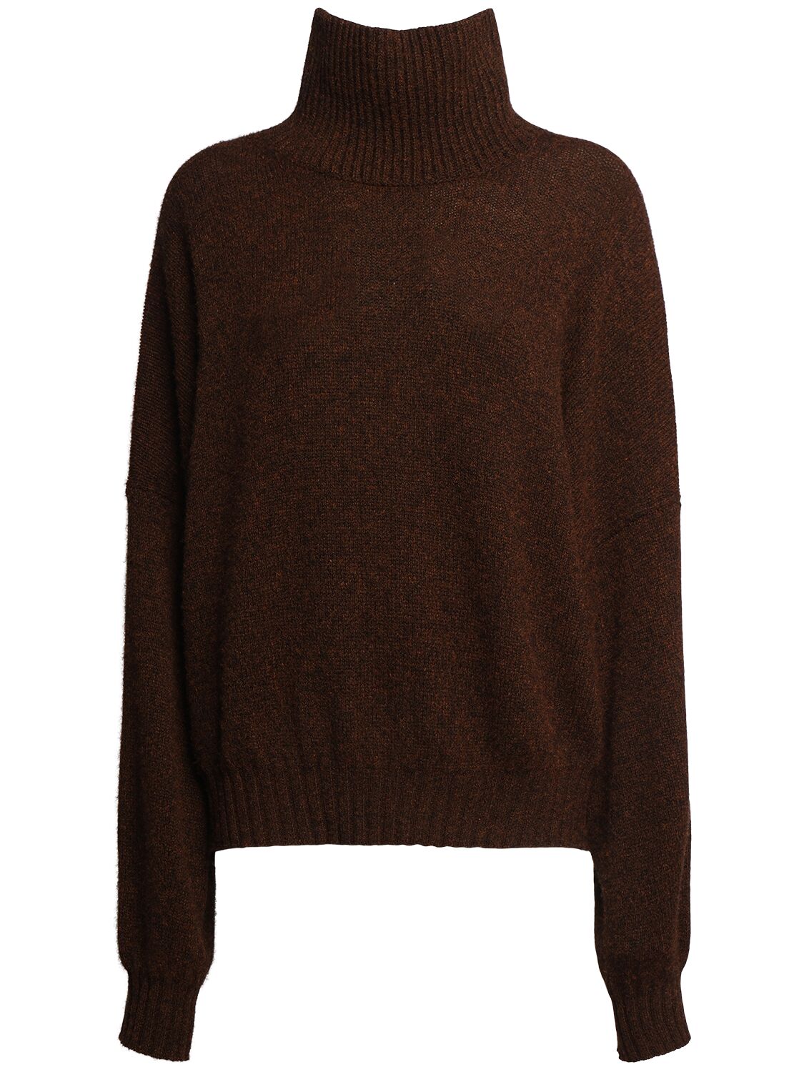 Khaite Morris Cashmere Blend Turtleneck Sweater In Brown