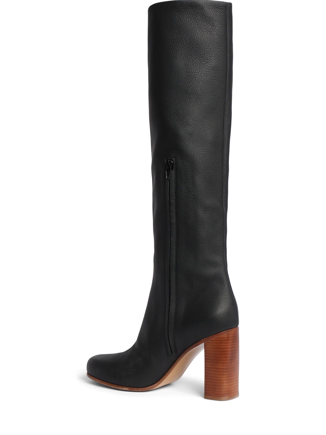 Shop Khaite 90mm Willow Knee High Boots In Black