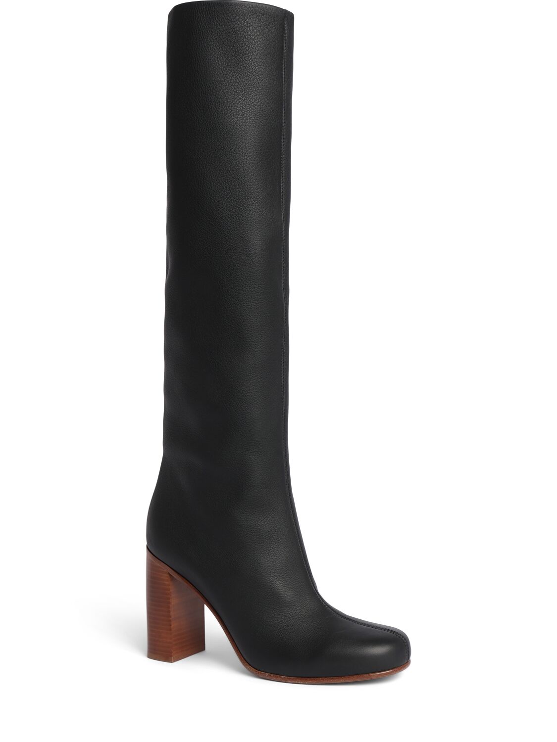 Shop Khaite 90mm Willow Knee High Boots In Black