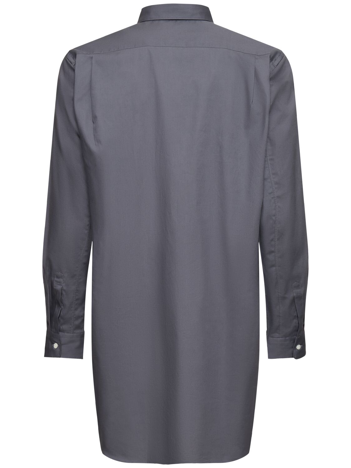 Shop Comme Des Garçons Long Cotton Shirt In Grey
