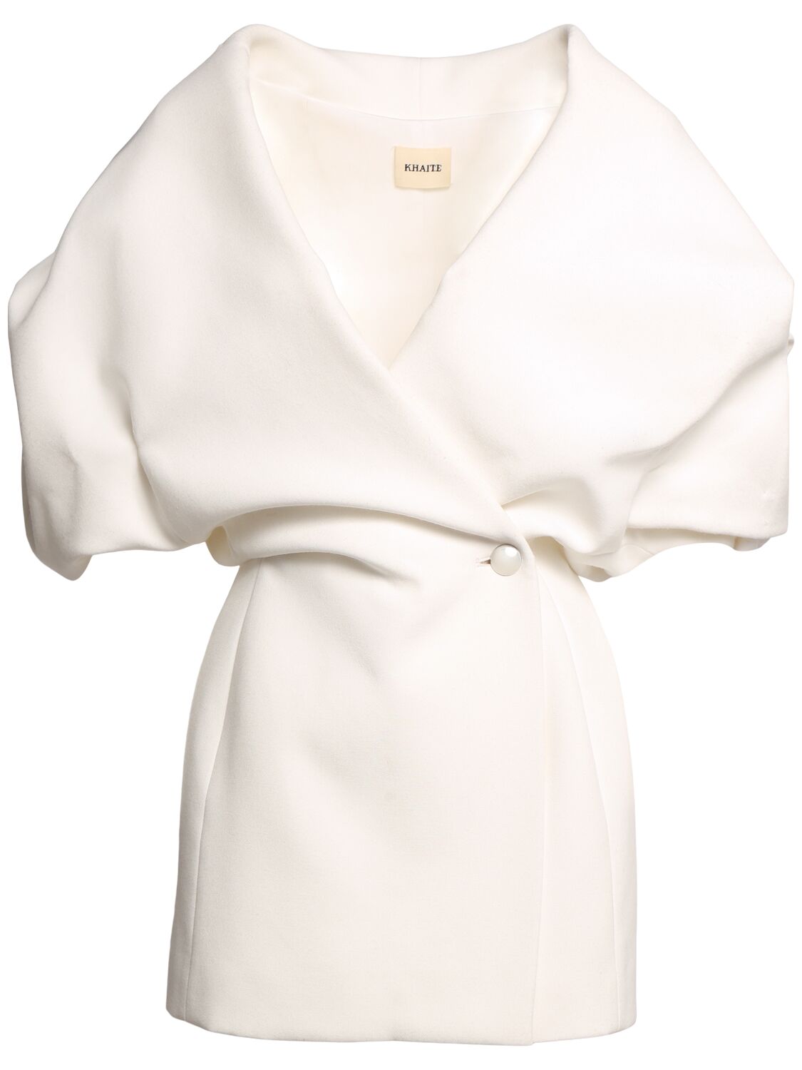 Khaite Trina Crepe Mini Dress In White